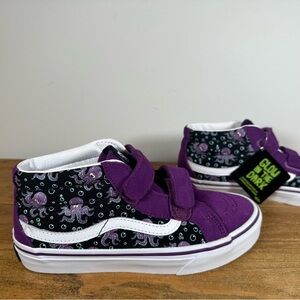 Vans Kids Purple and Black Octopus Sneakers